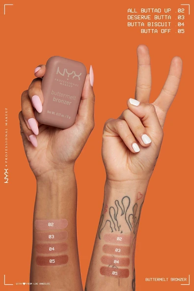 NYX PROFESSİONAL MAKEUP Buttermelt Bronzer - 02 All Buttad Up - Resim 7