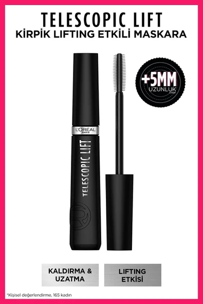 L'OREAL PARİS Telescopic Lift Extra Black Maskara 9.9 ml ürün görseli 1
