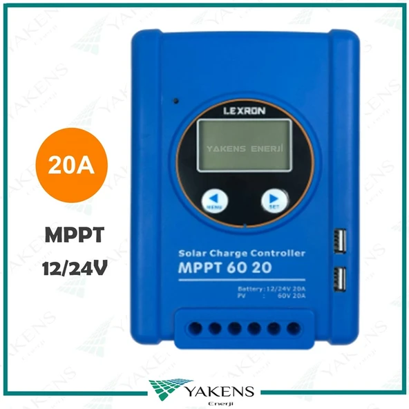 20 Amper Mppt 12/24V Solar Şarj Cihazı Lexron ürün görseli 1