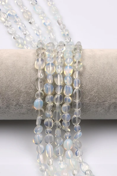 Opal Doğal Taş Dizi 6 x 8 mm Mercimek Kesim ürün görseli 1