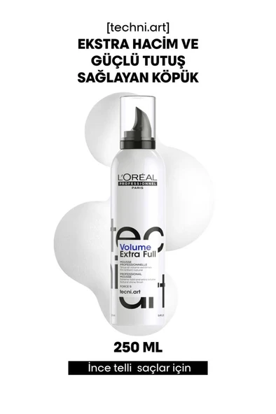 Loreal Professionnel Techni Art Full Volume Extra Ekstra Hacimlendirici Saç Köpüğü 250 ml ürün görseli 1