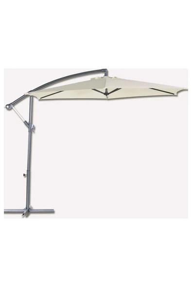 Düvenci Parasol / Bahçe Şemsiyesi, Krem Rengi, 3 Metre Çapında buyuksoy-000001-40211 ürün görseli 1