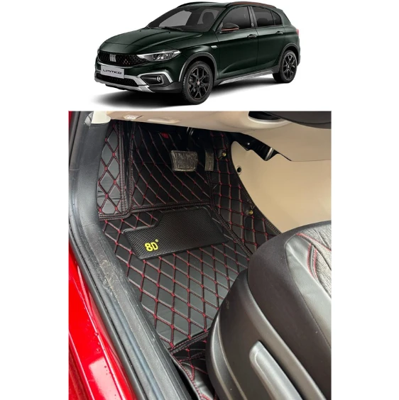 Fiat Egea Cross Aracına Özel 8D Havuzlu Paspas Takımı ürün görseli 1