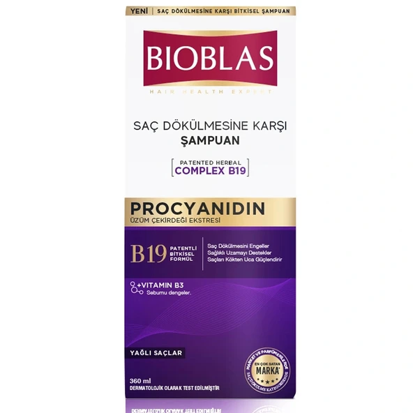 Bioblas Procyanidin Saç Dökülmesine & Yağlanmaya Karşı Şampuan 360 ml ürün görseli 1