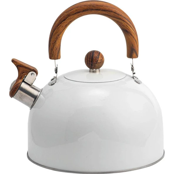 Valkyrie 3L Düdüklü Kettle Su Isıtıcı Çaydanlık Paslanmaz Çelik Yüksek Islıklı Beyaz ürün görseli 1