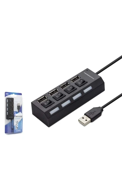 HADRON 4 Lu Usb Çoğaltıcı Bilgisiyarlar Için Hub Usb 2.0 4 Port ürün görseli 1