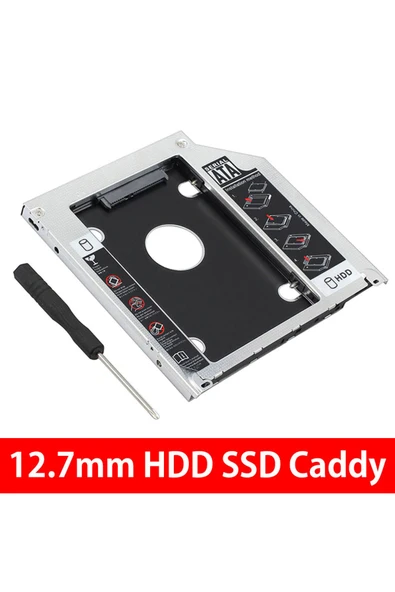 Derwell 12.7mm Caddy Sata 12.7 Mm Ssd Harddisk Kutusu Kızak Laptop Ssd Notebook Ikinci Hdd Takma ürün görseli 1