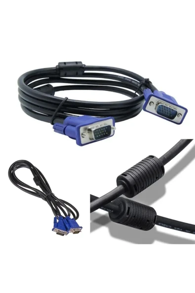 Artvision 5 Metre Vga Kablosu Ekran Lcd Monitör Projeksiyon Bağlantı Kablosu - Çift Filtreli --A03 ürün görseli 1