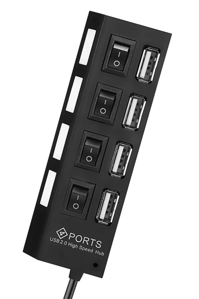 Hytech Usb Girişli 4 Portlu Usb Çoklayıcı Usb Çoğaltıcı Usb Hub Usb 2.0 Laptop Notebook Desktop Pc Uyumlu ürün görseli 1