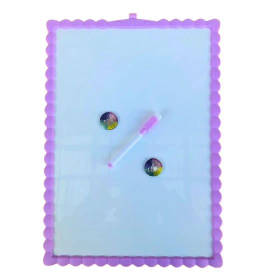 çocuklar için magnetik çift taraflı  yazı tahtası 28x39.5 cm mor ürün görseli 1