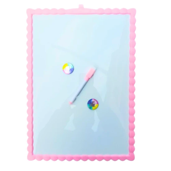 çocuklar için magnetik çift taraflı  yazı tahtası 28x39.5 cm pembe ürün görseli 1