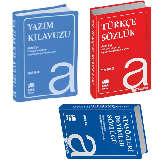 tdk onaylı ilk öğretim türkçe sözlük seti  ,  yazım klavuzu , atasözleri ve deyimler (3 lü set) ürün görseli 1