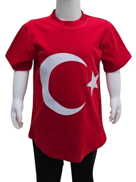 Ay Yıldız Baskılı Türk Bayraklı Tişört ürün görseli 1