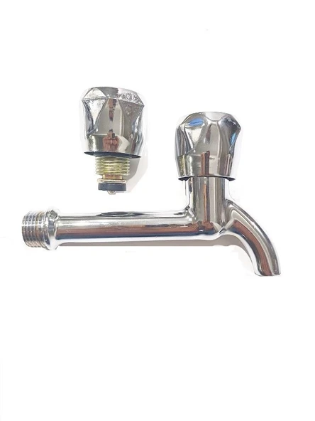Zhltools Klasik Uzun Musluk + Musluk Kapak Takımı Hediyeli ürün görseli 1