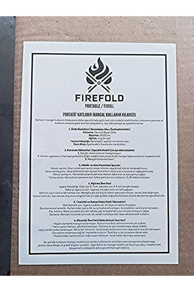 FIREFOLD PORTATİF KATLANIR MANGAL 41X33 cm - Resim 4