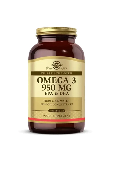 Solgar Omega 3 950 mg 50 Yumuşak Jelatinli Kapsül ürün görseli 1