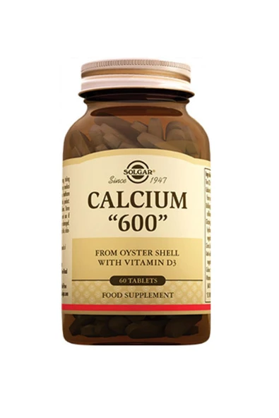 Solgar Calcium 600 (Oyster Shell) Kalsiyum Takviyesi 60 Tablet ürün görseli 1