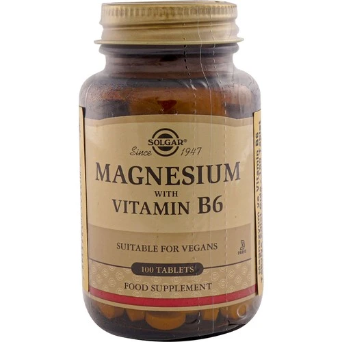 Solgar Magnesium Vitamin B6 Magnezyum Takviyesi 100 Tablet ürün görseli 1