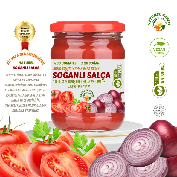 NATUREL SOĞANLI DOMATES SALÇASI ürün görseli 1