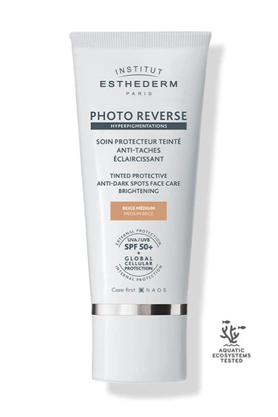 Institut Esthederm Photo Reverse SPF50+ Renkli Güneş Kremi Medium Beige 50 ml ürün görseli 1