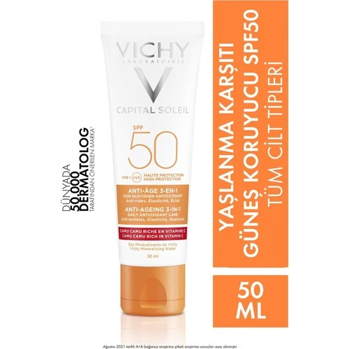 Vichy Capital Soleil SPF 50 Anti Age Güneş Kremi 50 ml ürün görseli 1