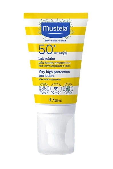 Mustela SPF 50+ Çok Yüksek Koruma Faktörlü Güneş Losyonu 40 ml ürün görseli 1