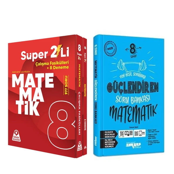 Örnek Akademi 8. Sınıf Süper İkili Matematik Seti ve Ankara Matematik Soru Bankası Seti 2 Kitap ürün görseli 1