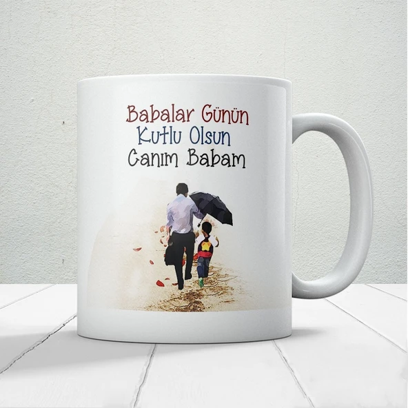 Canım Babam Baskılı Babalar Günü Kupa Bardak Kahve Kupa Bardak-3 ürün görseli 1