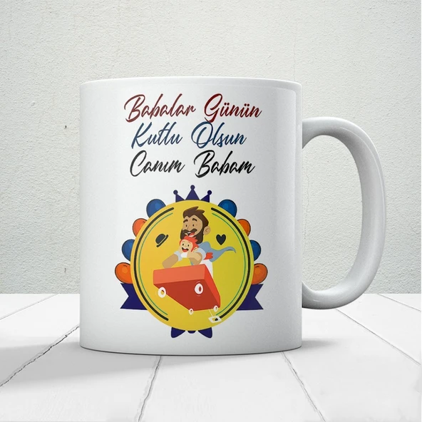 Canım Babam Baskılı Babalar Günü Kupa Bardak Kahve Kupa Bardak-10 ürün görseli 1