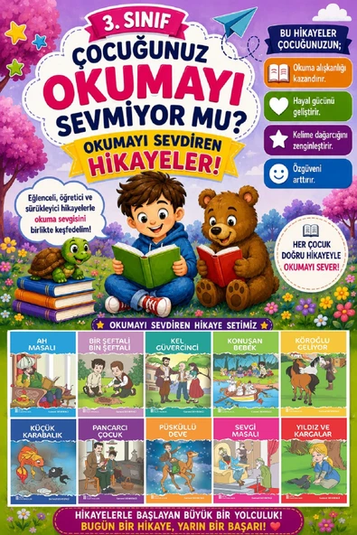 3.ve 4.Sınıflar İçin Hikaye Seti (10 Kitap) ürün görseli 1