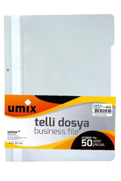 UMIX A4 TELLİ DOSYA BEYAZ ürün görseli 1