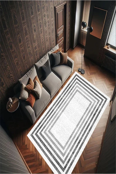 Çizgili Halı, Salon Halısı, Yıkanabilir, Kaymaz Taban, Mutfak Halısı, Yolluk, İnce Halı ürün görseli 1
