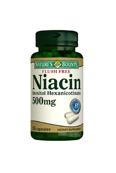 NATURE'S BOUNTY Flush Free Niacin 500 Mg 50 Kapsül ürün görseli 1
