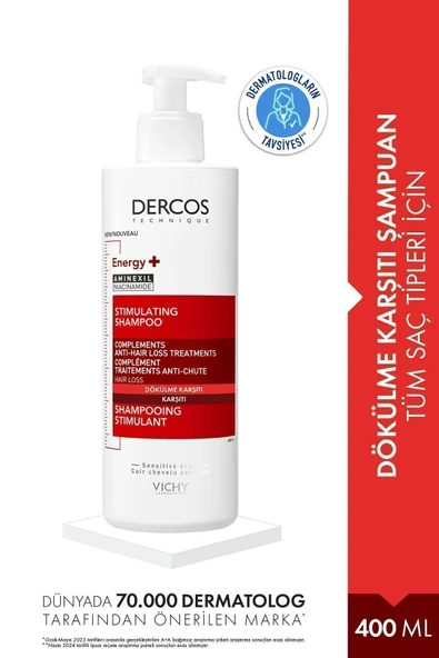 VİCHY Dercos Saç Dökülmesine Karşı Bakım Şampuanı 400ml ürün görseli 1