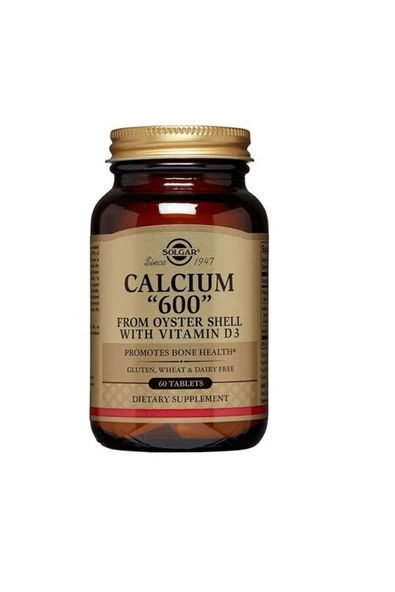 SOLGAR Calcium 600mg Osyter Shell 60 Tablet ürün görseli 1