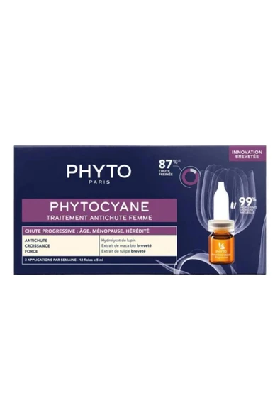 PHYTO Cyane Women Tipi Saç Dökülmesi Yardımcı Bakım Serumu 12 X 5 ml ürün görseli 1