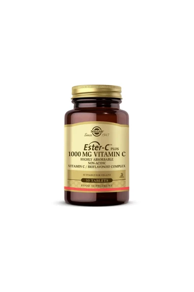 SOLGAR Ester C Plus 1000 Mg Vitamin C 30 Tablet ürün görseli 1