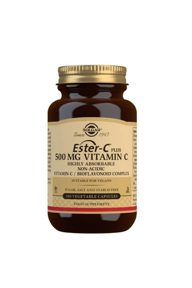 SOLGAR Ester-c Plus 500 Mg Vitamin C 100 Kapsül ürün görseli 1