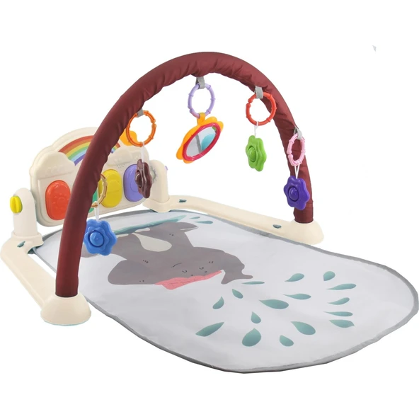 BABYCİM HE0638 PİYANOLU GÖKKUŞAĞI OYUN HALISI ürün görseli 1