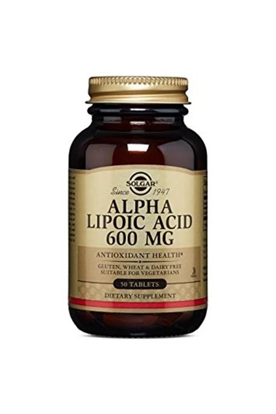 SOLGAR Alpha Lipoic Acid 600 Mg 50 Tablet ürün görseli 1