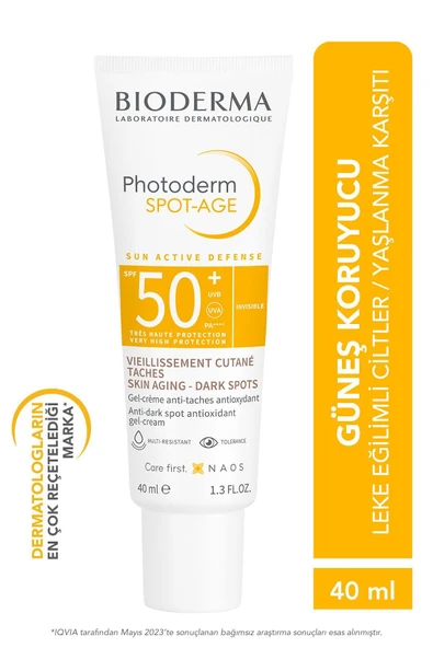BİODERMA Photoderm Spot Age SPF50+ Leke, Yaşlanma ve Kırışıklık Karşıtı Yüksek Korumalı Güneş Kremi 40 ml ürün görseli 1