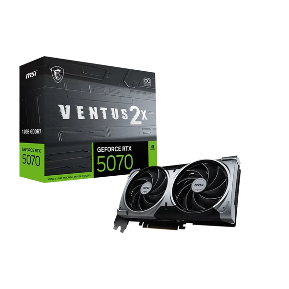 MSI GeForce RTX 5070 12G VENTUS 2X OC GDDR7 192 bit DLSS 4 NVIDIA Ekran Kartı ürün görseli 1