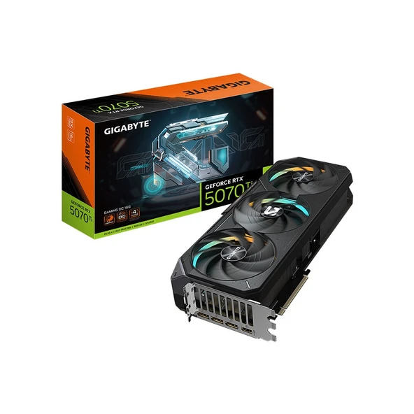 GIGABYTE GeForce RTX 5070 Ti GAMING OC 16G RGB 16GB 256Bit DLSS 4 NVIDIA GV-N507TGAMING OC-16GD  Ekran Kartı ürün görseli 1