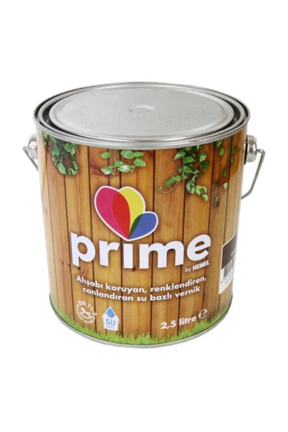 Prime Su Bazlı - Aqua Renk + Cila Birleşik İç-Dış Mekan 2,5 Lt-Vernik Tik ürün görseli 1
