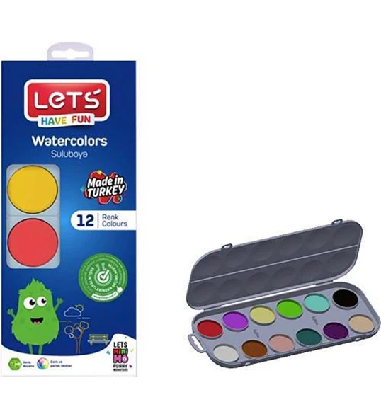 LETS SULU BOYA 12 RENK  L-10414 ORTA ürün görseli 1