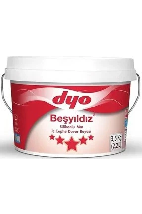 Dyo Beşyıldız Silikonlu Mat İç Cephe Boyası Beyaz 3.5 Kg ürün görseli 1