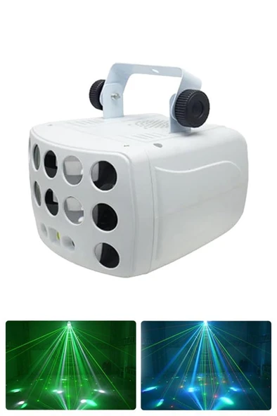 Quenlite QD-110 DMX Disko Led Lazer Strobe Işık Kelebek Efekti Parti Eğlence Işık RGBW 3in1 ürün görseli 1
