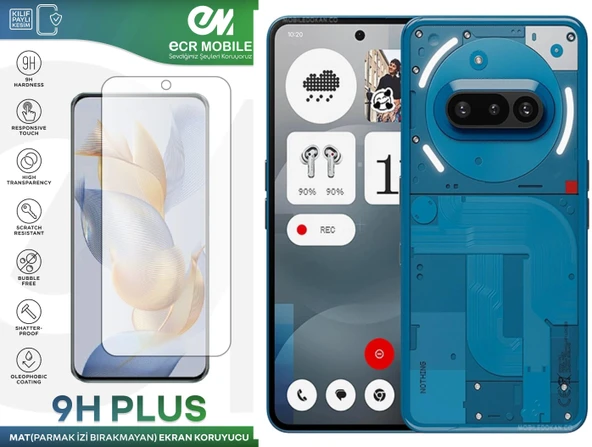 Nothing Phone 3A Ekran Koruyucu MAT Parmak İzi Bırakmayan Uyumlu Esnek Nano Kırılmayan ürün görseli 1
