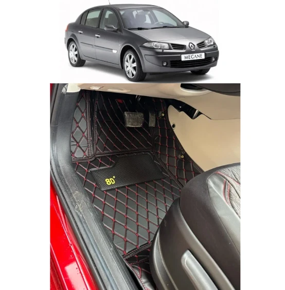Renault Megane 2 2006-2010 Arası 8d Havuzlu Paspas Takımı ürün görseli 1
