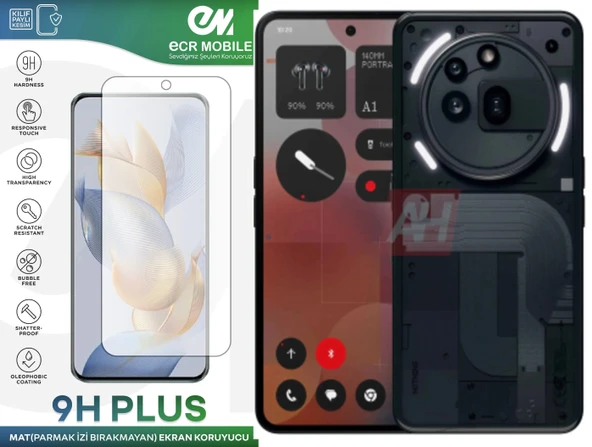 Nothing Phone 3A Pro Ekran Koruyucu MAT Parmak İzi Bırakmayan Uyumlu Esnek Nano Kırılmayan ürün görseli 1